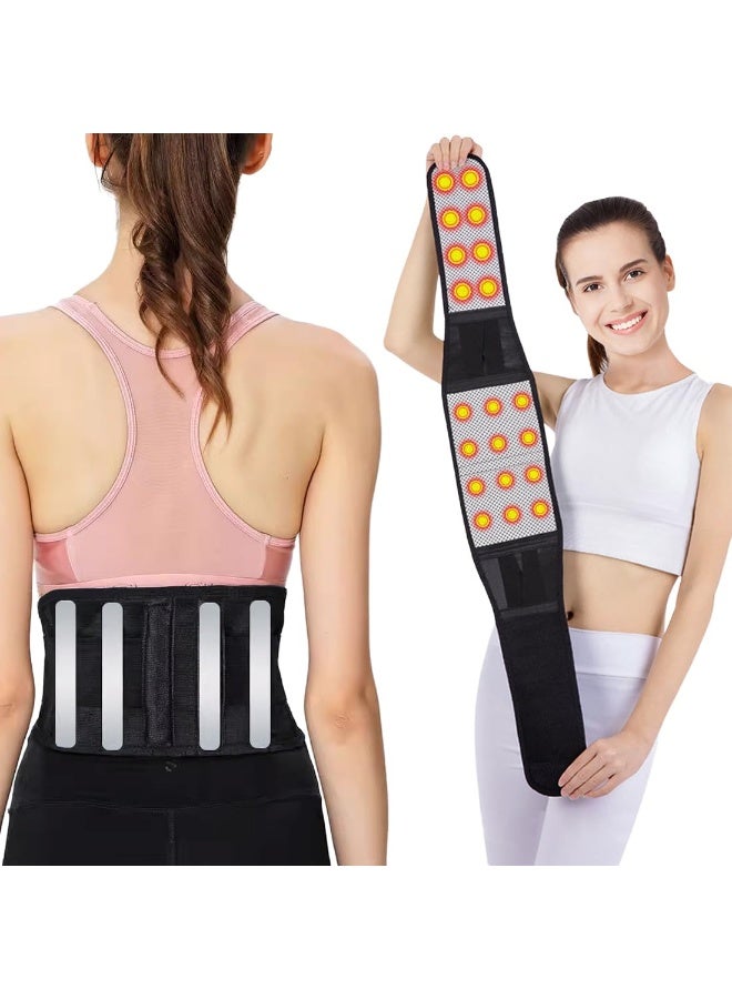 Lumbar Back Support Brace Self-Heating Breathable Lower Back Support Belt for Men Women Sciatica Herniated Disc Scoliosis Pain Relief - Image 2